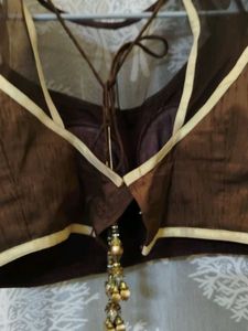 Elegant Golden Embroidered Saree