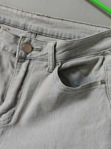 Savana Light blue ripped bootcut jeans