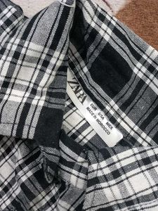 Dc Black Ans White Check Shirt