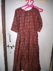 cotton anarkali dress with dupatta