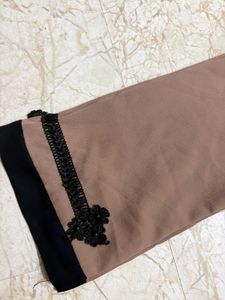 Elegant Abaya with Black Embellishments