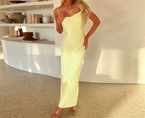 Elegant Yellow Maxi Dress