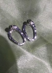 Unique Honeycomb Silver Earrings