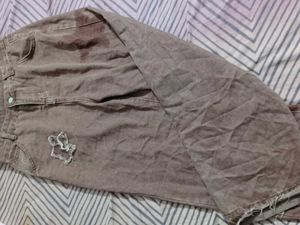 Distressed Taupe Jeans