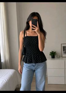 Black & White Patterned Tube Top