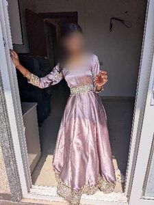 pink beautiful one piece anarkali suit