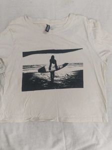 Graphic Print Cropped T-Shirt
