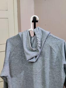 💥BUY1GET1💥 imported gray hooded sweatshirt with a button placket