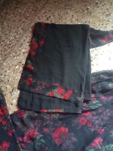 Floral Print Frock Set with plazzo