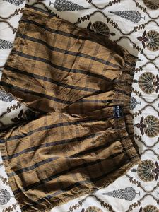 Brown Plaid Men's Shorts