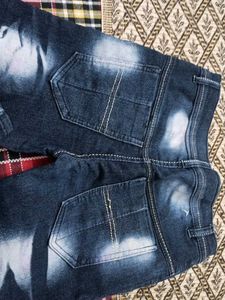 kid's Graphic Print Denim Jeans