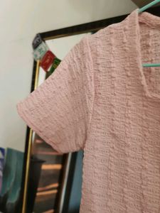 Peace Textured Square Neck Top