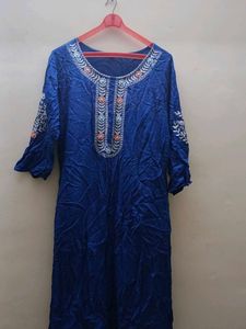 Elegant Blue Embroidered Kurta