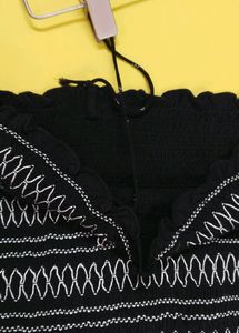Embroidered Smocked Cami Top