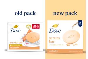 Dove Serum Bar Sandal Glow Soap - 3 Bars