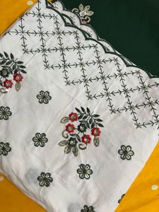 Embroidered Salwar Kameez Fabric With Scalping
