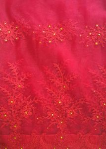Stunning Red Embroidered Saree