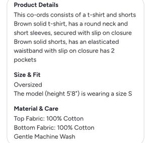 Brown Co-ord Set