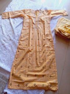Yellow Embroidered Kurta Set