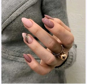 Mauve Pink Almond Press-On Nails