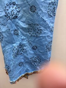 Blue Printed Dupatta