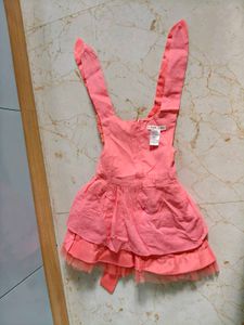 Adorable Coral Ruffle Dress