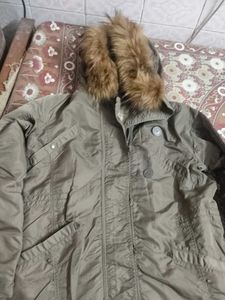 Women's Fur Hooded Parka Jacket