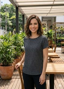 Stylish Grey Print Top