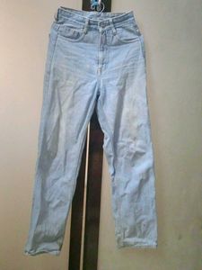 Light Wash Straight Leg Jeans