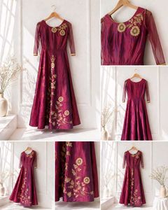 Elegant Embroidered Ethnic Gown