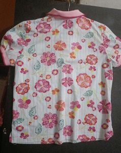 Floral Print Polo Shirt