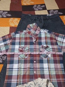 Men's Casual  2 Shirts and 1 Jeans Bundle