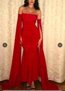 Stunning Red Off-Shoulder Gown
