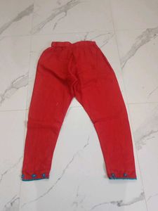 Stylish Teal &amp; Red Kurta Set