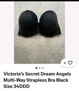 Victoria's Secret Black Strapless Bra