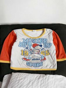 kid's Cute Cartoon Baseball T-Shirt