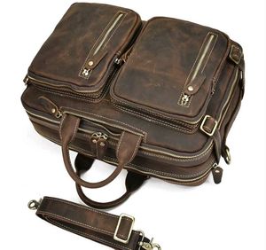 Genuine Leather Multi-Pocket Bag 4 in 1