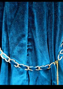 Teal Velvet Birthday Dress(NEW)