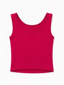 Ribbed Cropped Tank Top