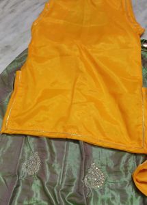 Yellow and Green Rajputi Dress