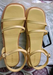Shein Yellow Strap Sandals
