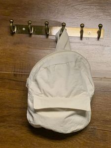 Cream Canvas Crossbody Bag ( Small)