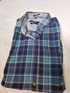 Men Casual Shirt - Dark Blue Checked