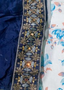 Designer Navy Blue sharara  Choli with Dupatta