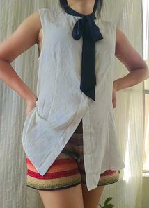 Elegant Bow Tie Blouse