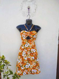 Boho Floral Print Mini Dress
