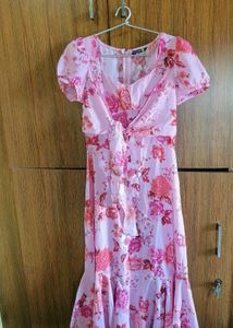 Floral Print Pink Dress