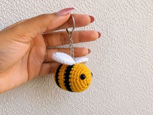 Crochet Bee Keychain🐝