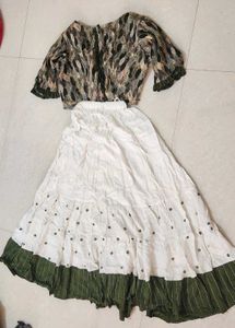 Elegant Crop Top &amp; Skirt Set