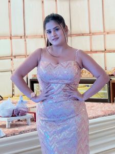 Sparkly Pink Ethnic Gown